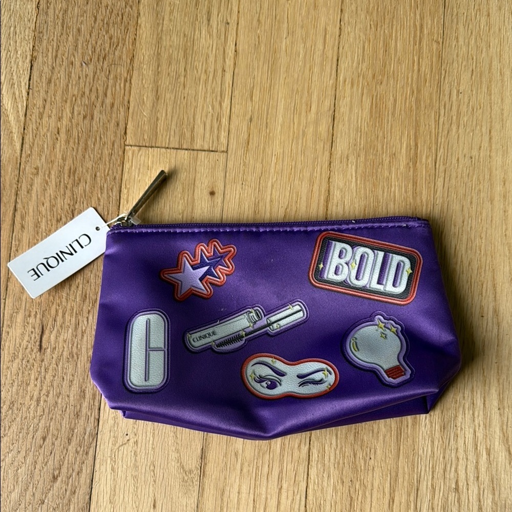 Clinique Cosmetic Pouch Purple